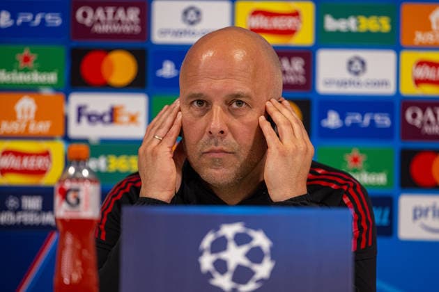 Football - UEFA Champions League - Quarter-Final - 2nd Leg - Liverpool FC v Paris Saint-Germain FC - MD-1 LIVERPOOL, ENGLAND - Monday, April 13, 2026: Liverpool s head coach Arne Slot during a press conference, PK, Pressekonferenz at Anfield ahead of the UEFA Champions League Quarter-Final 2nd Leg game between Liverpool FC and Paris Saint-Germain FC. (Photo by David Rawcliffe Propaganda) LIVERPOOL Anfield MERSEYSIDE ENGLAND  Copyright: xDavidxRawcliffex P2026-04-13-Liverpool_PSG_MD-1-113