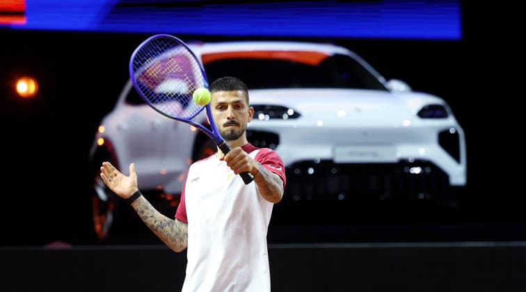 13.04.2026, Deutschland, Stuttgart, Tennis Porsche Tennis Grand Prix, Porsche One Point Challenge, Fabian Bredlow