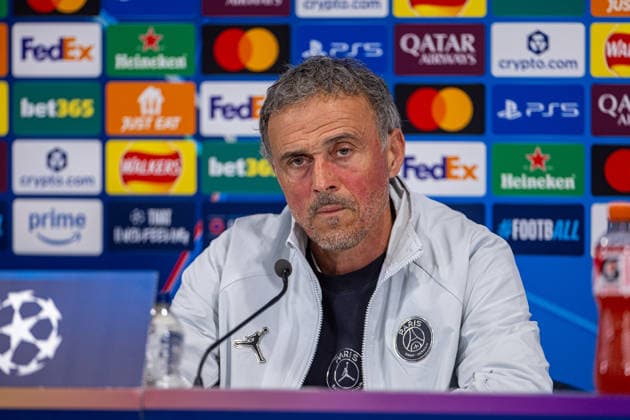 Football - UEFA Champions League - Quarter-Final - 2nd Leg - Liverpool FC v Paris Saint-Germain FC - MD-1 LIVERPOOL, ENGLAND - Monday, April 13, 2026: Paris Saint-Germain s head coach Luis Enrique during a press conference, PK, Pressekonferenz at Anfield ahead of the UEFA Champions League Quarter-Final 2nd Leg game between Liverpool FC and Paris Saint-Germain FC. (Photo by David Rawcliffe Propaganda) LIVERPOOL Anfield MERSEYSIDE ENGLAND  Copyright: xDavidxRawcliffex P2026-04-13-Liverpool_PSG_MD-1-141