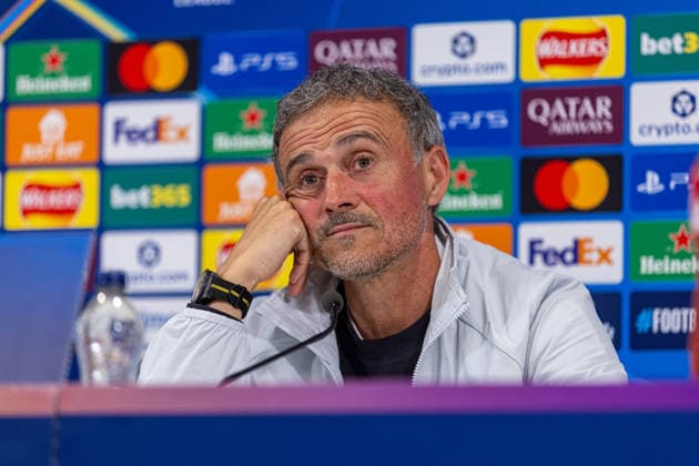 Football - UEFA Champions League - Quarter-Final - 2nd Leg - Liverpool FC v Paris Saint-Germain FC - MD-1 LIVERPOOL, ENGLAND - Monday, April 13, 2026: Paris Saint-Germain s head coach Luis Enrique during a press conference, PK, Pressekonferenz at Anfield ahead of the UEFA Champions League Quarter-Final 2nd Leg game between Liverpool FC and Paris Saint-Germain FC. (Photo by David Rawcliffe Propaganda) LIVERPOOL Anfield MERSEYSIDE ENGLAND  Copyright: xDavidxRawcliffex P2026-04-13-Liverpool_PSG_MD-1-160