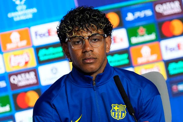 ATLETICO DE MADRID V FC Barcelona, Barca CHAMPIONS LEAGUE 2025 2026. QUARTER-FINALS. 2ND LEG MATCH. FC Barcelona s Lamine Yamal during the press conference, PK, Pressekonferenz prior UEFA Champions League - Quarter-finals, 2nd leg match against Atletico de Madrid. April 13, 2026. (ALTERPHOTOS Acero) MadridSpain  Copyright: xAcerox