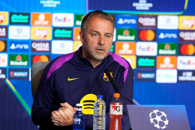 ATLETICO DE MADRID V FC Barcelona, Barca CHAMPIONS LEAGUE 2025 2026. QUARTER-FINALS. 2ND LEG MATCH. FC Barcelona s coach Hansi Flick during the press conference, PK, Pressekonferenz prior UEFA Champions League - Quarter-finals, 2nd leg match against Atletico de Madrid. April 13, 2026. (ALTERPHOTOS Acero) MadridSpain  Copyright: xAcerox