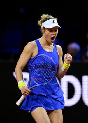 Laura Siegemund (GER) Jubel Freude Emotion Tennis Damen Porsche-Cup Porsche Tennis Grand Prix GP Stuttgart 2026 Porsche Arena 11-19.04.2026 DFL REGULATIONS PROHIBIT ANY USE OF PHOTOGRAPHS AS IMAGE SEQUENCES AND OR QUASI-VIDEO Tennis Damen Porsche-Cup Porsche Tennis Grand Prix GP Stuttgart 2026