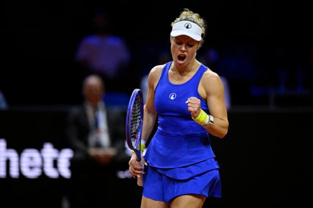 Laura Siegemund (GER) Jubel Freude Emotion Tennis Damen Porsche-Cup Porsche Tennis Grand Prix GP Stuttgart 2026 Porsche Arena 11-19.04.2026 DFL REGULATIONS PROHIBIT ANY USE OF PHOTOGRAPHS AS IMAGE SEQUENCES AND OR QUASI-VIDEO Tennis Damen Porsche-Cup Porsche Tennis Grand Prix GP Stuttgart 2026