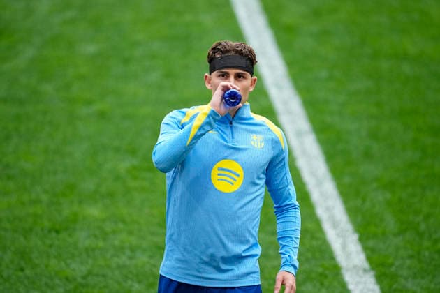April 13, 2026, Madrid, Madrid, Spain: Fermin Lopez during the training day of FC Barcelona, Barca ahead the UEFA Champions League 2025 26 Quarter-Final Second Leg match against Atletico de Madrid at Riyadh Air Metropolitano on April 13, 2026, in Madrid, Spain. Madrid Spain - ZUMAa181 20260413_zaa_a181_317 Copyright: xOscarxJ.xBarrosox