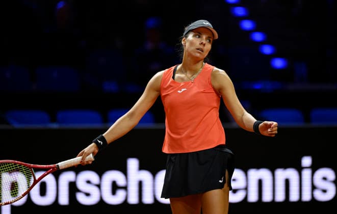Viktoriya Tomova (BUL) enttaeuscht Gestik Geste Tennis Damen Porsche-Cup Porsche Tennis Grand Prix GP Stuttgart 2026 Porsche Arena 11-19.04.2026 DFL REGULATIONS PROHIBIT ANY USE OF PHOTOGRAPHS AS IMAGE SEQUENCES AND OR QUASI-VIDEO Tennis Damen Porsche-Cup Porsche Tennis Grand Prix GP Stuttgart 2026