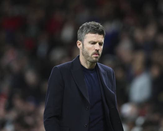 Manchester Utd v Leeds, FA Premier League 13.04.26 Manchester Utd v Leeds, FA Premier League Bradley Ormesher The Times Manchester United, ManU Manager Michael Carrick at half time  Copyright: xBradleyxOrmesherx NINTCHDBPICT001073343028