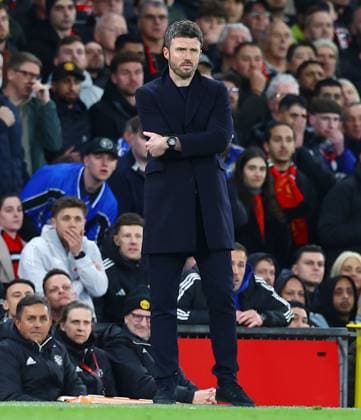 Manchester United, ManU caretaker manager Michael Carrick Manchester United v Leeds United, Premier League, Football, Old Trafford, Manchester, UK - 13 Apr 2026Manchester Old Trafford United Kingdom EDITORIAL USE ONLY No use with unauthorised audio, video, data, fixture lists, club league logos or live services. Online in-match use limited to 120 images, no video emulation. No use in betting, games or single club league player publications.  Copyright: xMattxWest Shutterstockx 16827177bf