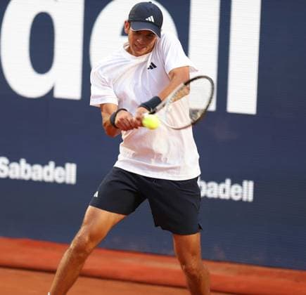 April 13, 2026, Sabadell, Barcelona, Spain: Barcelona Spain 13.04.2026 Rafa Jodar (Spain) control the ball in the match between Rafa Jodar (Spain) and Jaume Munar (Spain) during the Day 3 of the Barcelona Open Banc Sabadell Godo on 13 April 2026 in Barcelona. Sabadell Spain - ZUMAu50_ 20260413_zsp_u50_028 Copyright: xXavixUrgelesx