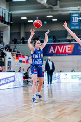 BB-1BL Damen Syntainics MBC Lions - BC Pharmaserv Marburg Marianna Byvatov (BC Pharmaserv Marburg) waehrend der Saison 2025-2026 im Halbfinale Playoff im Spiel 2 von 5 in der DBBL Toyota Bundesliga Syntainics MBC Lions und BC Pharmaserv Marburg in der SWH Arena am 13. April 2026 in Halle Saale, Sachsen Anhalt, Deutschland