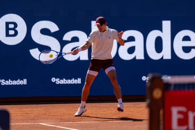 Barcelona Open Banc Sabadell - 73 Conde de Godo Trophy - R32 in Barcelona, Spain, 14, April, 2026. R32 of Barcelona Open Banc Sabadell match between Alex de Minaur (AUS) and Sebastian Ofner (AUT) in Reial Club de Tennis Barcelona, Barcelona, Spain, on April 14, 2026. Barcelona Reial Club de Tennis Barcelona Barcelona Spain