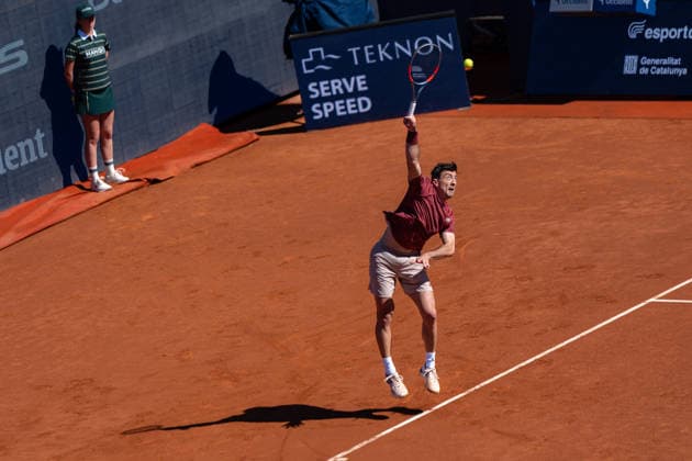Barcelona Open Banc Sabadell - 73 Conde de Godo Trophy - R32 in Barcelona, Spain, 14, April, 2026. R32 of Barcelona Open Banc Sabadell match between Alex de Minaur (AUS) and Sebastian Ofner (AUT) in Reial Club de Tennis Barcelona, Barcelona, Spain, on April 14, 2026. Barcelona Reial Club de Tennis Barcelona Barcelona Spain
