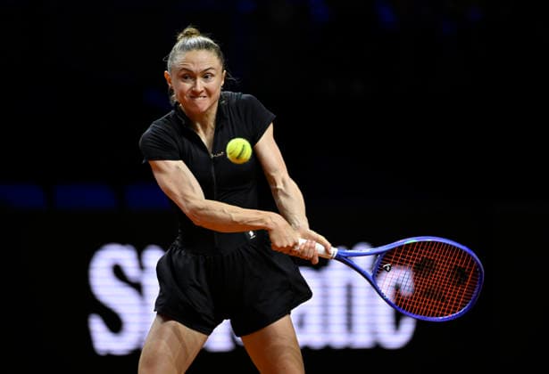 Aliaksandra Sasnovich Aljaksandra Sasnowitsch (BLR) Aktion Tennis Damen Porsche-Cup Porsche Tennis Grand Prix GP Stuttgart 2026 Porsche Arena 11-19.04.2026 DFL REGULATIONS PROHIBIT ANY USE OF PHOTOGRAPHS AS IMAGE SEQUENCES AND OR QUASI-VIDEO Tennis Damen Porsche-Cup Porsche Tennis Grand Prix GP Stuttgart 2026