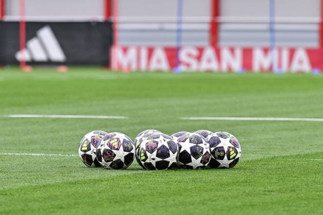 MUNICH, GERMANY - 14. APRIL: Adidas Championsleague Ball - Mia San Mia Symbolbild Symbolfoto during the final Training before the UEFA Champions League Quarterfinal between FC Bayern Munich vs. Real Madrid CF at FC Bayern Trainings ground Saebener Strasse Munich Copyright: xBEAUTIFULxSPORTS Goldbergx