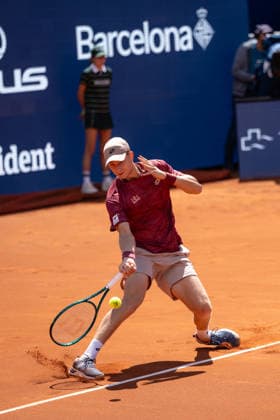 Barcelona Open Banc Sabadell - 73 Conde de Godo Trophy - R32 in Barcelona, Spain, 14, April, 2026. R32 of Barcelona Open Banc Sabadell match between Martin Landaluce (ESP) and Lorenzo Musetti (ITA) in Reial Club de Tennis Barcelona, Barcelona, Spain, on April 14, 2026. Barcelona Reial Club de Tennis Barcelona Barcelona Spain