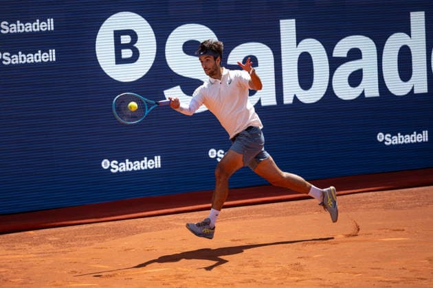 Barcelona Open Banc Sabadell - 73 Conde de Godo Trophy - R32 in Barcelona, Spain, 14, April, 2026. R32 of Barcelona Open Banc Sabadell match between Martin Landaluce (ESP) and Lorenzo Musetti (ITA) in Reial Club de Tennis Barcelona, Barcelona, Spain, on April 14, 2026. Barcelona Reial Club de Tennis Barcelona Barcelona Spain