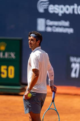 Barcelona Open Banc Sabadell - 73 Conde de Godo Trophy - R32 in Barcelona, Spain, 14, April, 2026. R32 of Barcelona Open Banc Sabadell match between Martin Landaluce (ESP) and Lorenzo Musetti (ITA) in Reial Club de Tennis Barcelona, Barcelona, Spain, on April 14, 2026. Barcelona Reial Club de Tennis Barcelona Barcelona Spain