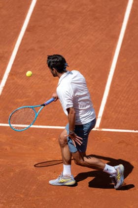 Barcelona Open Banc Sabadell - 73 Conde de Godo Trophy - R32 in Barcelona, Spain, 14, April, 2026. R32 of Barcelona Open Banc Sabadell match between Martin Landaluce (ESP) and Lorenzo Musetti (ITA) in Reial Club de Tennis Barcelona, Barcelona, Spain, on April 14, 2026. Barcelona Reial Club de Tennis Barcelona Barcelona Spain