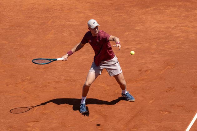 Barcelona Open Banc Sabadell - 73 Conde de Godo Trophy - R32 in Barcelona, Spain, 14, April, 2026. R32 of Barcelona Open Banc Sabadell match between Martin Landaluce (ESP) and Lorenzo Musetti (ITA) in Reial Club de Tennis Barcelona, Barcelona, Spain, on April 14, 2026. Barcelona Reial Club de Tennis Barcelona Barcelona Spain
