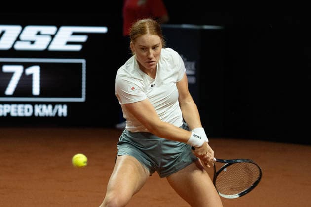 Ella Seidel (GER), GER, Elise Mertens vs. Ella Seidel, Tennis, ATP, Tennis Herren Turnier, WTA, Tennis Damen 500, Porsche Tennis Grand-Prix, 14.04.2026, GER, Elise Mertens vs. Ella Seidel, Tennis, ATP-Turnier, WTA 500, Porsche Tennis Grand-Prix, 14.04.2026, Stuttgart Copyright: xEibner-Pressefoto EdwardxCheungx EP_ECG
