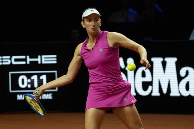 Elise Mertens (BEL), GER, Elise Mertens vs. Ella Seidel, Tennis, ATP, Tennis Herren Turnier, WTA, Tennis Damen 500, Porsche Tennis Grand-Prix, 14.04.2026, GER, Elise Mertens vs. Ella Seidel, Tennis, ATP-Turnier, WTA 500, Porsche Tennis Grand-Prix, 14.04.2026, Stuttgart Copyright: xEibner-Pressefoto EdwardxCheungx EP_ECG