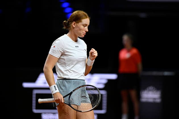 Ella Seidel (GER) Jubel Freude Emotion Tennis Damen Porsche-Cup Porsche Tennis Grand Prix GP Stuttgart 2026 Porsche Arena 11-19.04.2026 DFL REGULATIONS PROHIBIT ANY USE OF PHOTOGRAPHS AS IMAGE SEQUENCES AND OR QUASI-VIDEO Tennis Damen Porsche-Cup Porsche Tennis Grand Prix GP Stuttgart 2026
