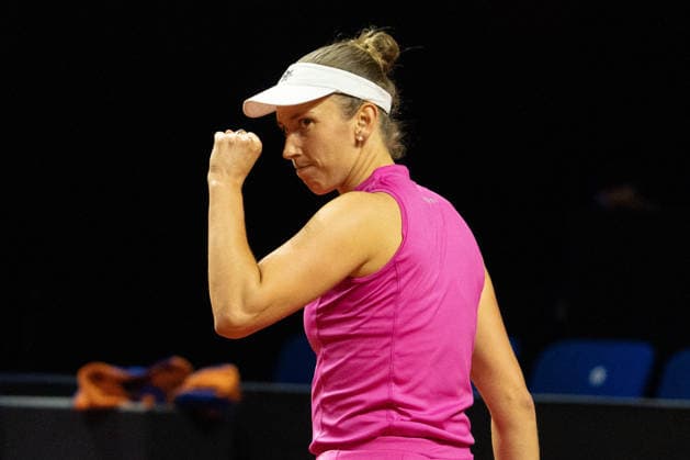 Elise Mertens (BEL), Jubel, GER, Elise Mertens vs. Ella Seidel, Tennis, ATP, Tennis Herren Turnier, WTA, Tennis Damen 500, Porsche Tennis Grand-Prix, 14.04.2026, GER, Elise Mertens vs. Ella Seidel, Tennis, ATP-Turnier, WTA 500, Porsche Tennis Grand-Prix, 14.04.2026, Stuttgart Copyright: xEibner-Pressefoto EdwardxCheungx EP_ECG