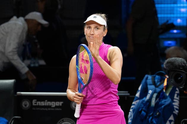 Elise Mertens (BEL), Jubel, Freude, GER, Elise Mertens vs. Ella Seidel, Tennis, ATP, Tennis Herren Turnier, WTA, Tennis Damen 500, Porsche Tennis Grand-Prix, 14.04.2026, GER, Elise Mertens vs. Ella Seidel, Tennis, ATP-Turnier, WTA 500, Porsche Tennis Grand-Prix, 14.04.2026, Stuttgart Copyright: xEibner-Pressefoto EdwardxCheungx EP_ECG