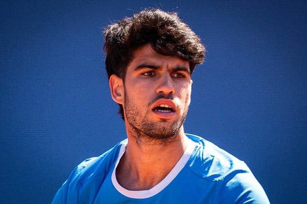April 14, 2026, Barcelona, Spain, Spain: Carlos ALCARAZ of Spain during the second day of Barcelona Open Banc Sabadell 2026, 73th Trofeo Conde de Godo, ATP, Tennis Herren 500 tennis tournament at Real Club de Tenis Barcelona on April 14, 2026 in Barcelona, Spain. Barcelona Spain - ZUMAm308 20260414_zsp_m308_010 Copyright: xMatthieuxMirvillex