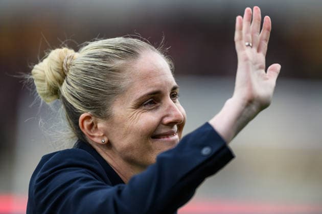 260414 Head coach Gemma Grainger ahead of the FIFA Women s World Cup Qualifier football match between Norway and Slovenia on April 14, 2026 in Lillestrom. Photo: Marius Simensen BILDBYRAN COP 238 VG0919 bbeng fotball soccer football fotboll FIFA World Cup, WM, Weltmeisterschaft, Fussball qualifiers vm-kvalifisering kvinner vm kvalik landskamp dam norge norway slovenien slovenia Copyright: MARIUSxSIMENSEN BB260414BB385