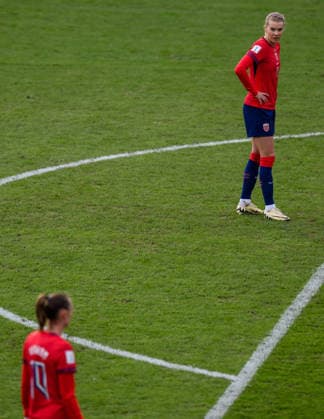 260414 Ada Hegerberg of Norway during the FIFA Women s World Cup Qualifier football match between Norway and Slovenia on April 14, 2026 in Lillestrom. Photo: Vegard Grott BILDBYRAN kod VG VG0919 bbeng fotball soccer football fotboll FIFA World Cup, WM, Weltmeisterschaft, Fussball qualifiers vm-kvalifisering kvinner vm kvalik landskamp dam norge norway slovenien slovenia Copyright: VEGARDxGRoTT BB260414VG019
