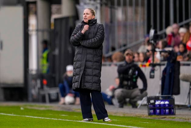 Women s international football match Norway Slovenia Lillestrom 20260414 Norway national team coach Gemma Grainger in the Women s World Cup qualifying match between Norway and Slovenia at Arasen Stadium Photo Lise Aserud NTB Lillestrom Norway EDITORIAL USE ONLY RESTRICTED USE FOR BETTING COMPANIES  Copyright: xLisexAserudx xNTBx