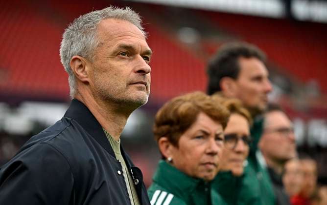 14.04.2026, WM-Qualifikation Europa, Frauen 2026, 3.Spieltag, Deutschland - Österreich, im Max-Morlock-Stadion Nürnberg, Trainer Christian Wück (Deutschland)