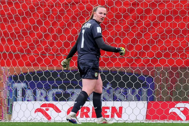 2027 FIFA Women s World Cup European Qualifiers, Polsat Plus Arena, Gdansk, Poland 14 4 2026 Poland vs Republic of Ireland WNT Ireland s Courtney Brosnan dejected after conceding Courtney Brosnan dejected after conceding 14 4 2026  Copyright: x INPHO RyanxByrnex RB1_4398