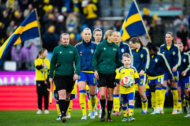 GÖTEBORG, SVERIGE 20260414 Sveriges lagkapten Stina Blackstenius med sitt lag inför tisdagens fotbollsmatch i VM-kvalet mellan Sverige och Danmark pa Gamla Ullevi i Göteborg. GÖTEBORG SVERIGE x9200x Copyright: xBjörnxLarssonxRosvall TTx VM-KVAL SVERIGE-DANMARK