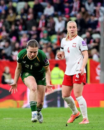 2027 FIFA Women s World Cup European Qualifiers, Polsat Plus Arena, Gdansk, Poland 14 4 2026 Poland vs Republic of Ireland WNT Ireland s Emily Murphy reacts Emily Murphy reacts 14 4 2026  Copyright: x INPHO RyanxByrnex RB2_0114