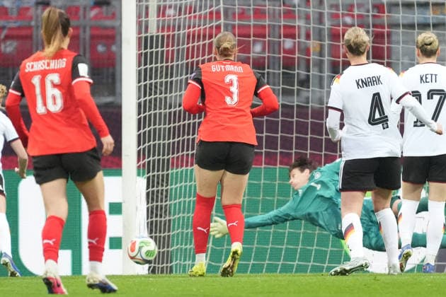 Chance Sarah Gutmann (Österreich) - Nürnberg 14.04.2026: Deutschland vs. Österreich, Max-Morlock-Stadion, Womens WM Qualifikation