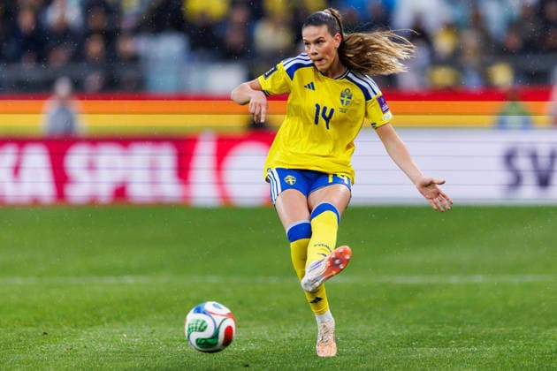 260414 Bella Andersson of Sweden during the FIFA Women s World Cup Qualifier football match between Sweden and Denmark on April 14, 2026 in Gothenburg. Photo: Michael Erichsen BILDBYRAN COP 89 CS0928 fotboll football soccer fotball vm-kval kval fifa womens world cup qualifier qualifier sverige sweden danmark denmark dam bbeng women kvinner Copyright: MICHAELxERICHSEN BB260414MI025