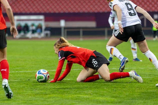 Deutschland: Fußball WM-Qualifikation Europa Frauen 2026, 3. Spieltag - Deutschland vs Österreich - Max-Morlock-Stadion (Nürnberg) : Copyright: xMichellexLukax