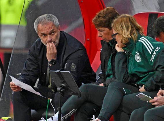 14.04.2026, WM-Qualifikation Europa, Frauen 2026, 3.Spieltag, Deutschland - Österreich, im Max-Morlock-Stadion Nürnberg, Trainer Christian Wück (Deutschland)