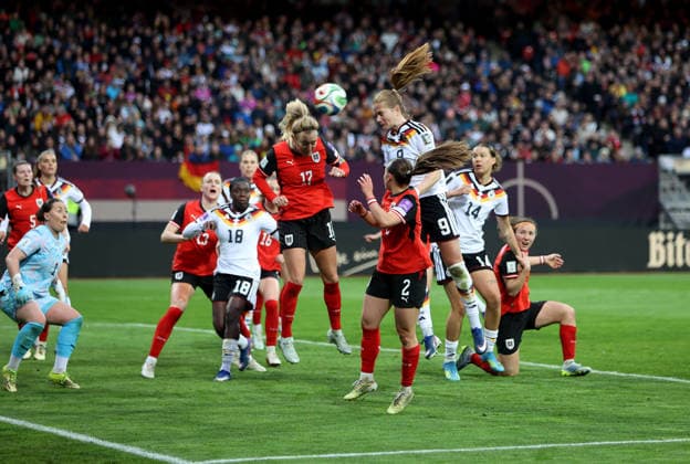 Deutschland - Österreich, Fussball, Frauen, Saison 2025 2026, Länderspiel, WM-Qualifikation, Max-Morlock-Stadion, Nürnberg 3:0 durch Sjoeke Nüsken Suesken (Deutschland) Tor