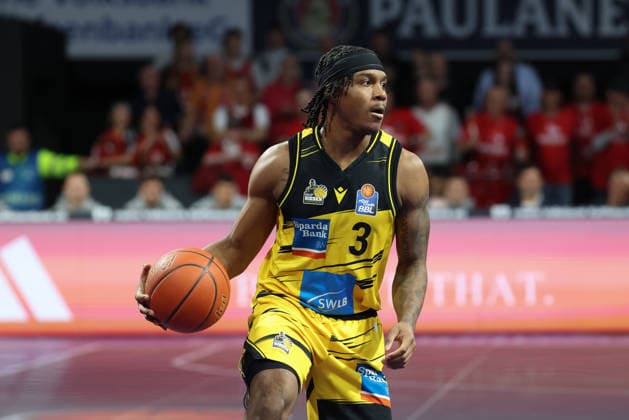 Stefan Smith (MHP Riesen Ludwigsburg, 03), GER, FC Bayern Basketball vs. MHP Riesen Ludwigsburg, Basketball, easycredit Basketball Bundesliga, 13. Spieltag, Saison 2025 2026, 14.04.2026, GER, FC Bayern Basketball vs. MHP Riesen Ludwigsburg, Basketball, easycredit Basketball Bundesliga, 13. Spieltag, Saison 2025 2026, 14.04.2026 Muenchen Copyright: xEibner-Pressefoto JennixMaulx EP_JML