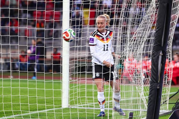 Lea Schüller (11, Deutschland) beim Spiel zwischen Deutschland v Österreich, Fußball, Frauen, Frauen-WM-Qualifikation, 2025 2026, 3.Spieltag am 14.04.2026 in Nürnberg, Max-Morlock-Stadion. Bayern Deutschland