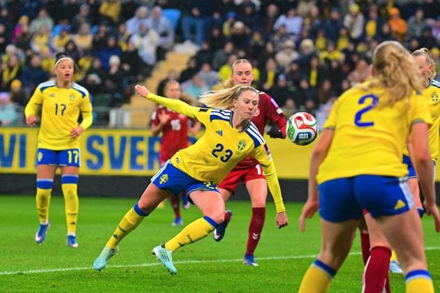 Gamla Ullevi GOTHENBURG, SWEDEN - APRIL 14: Rebecka Blomqvist of Sweden in the World Cup 2027 qualifier match between Sweden and Denmark at Gamla Ullevi on April 14, 2026 in Gothenburg, Sweden. (Peter Sonander SPP) Copyright: xPeterxSonander SPPx Sportspressphoto_SPR129236
