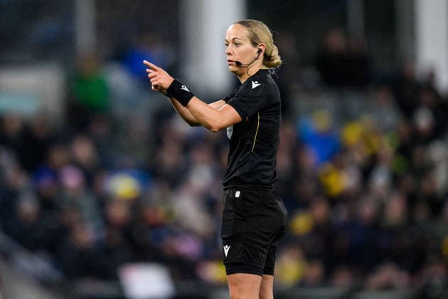 260414 Referee Ivana MartinÄic during the FIFA Women s World Cup Qualifier football match between Sweden and Denmark on April 14, 2026 in Gothenburg. Photo: Mathias Bergeld BILDBYRAN kod MB CS0928 fotboll football soccer fotball vm-kval kval fifa womens world cup qualifier qualifier sverige sweden danmark denmark dam bbeng women kvinner Copyright: MATHIASxBERGELD BB260414MB050
