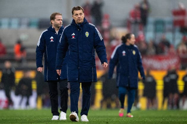 260414 during the FIFA Women s World Cup Qualifier football match between Sweden and Denmark on April 14, 2026 in Gothenburg. Photo: Mathias Bergeld BILDBYRAN kod MB CS0928 fotboll, football, soccer, fotball,vm-kval, kval, fifa womens wo Copyright: MATHIASxBERGELD BB260414MB058