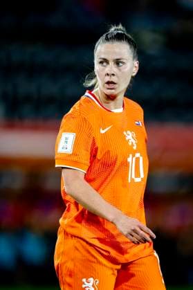 BREDA - Netherlands player Victoria Pelova during the European qualifying match between the Netherlands and France at Rat Verlegh Stadium on April 14 in Breda, the Netherlands. (Photo by DeFodi Images) -