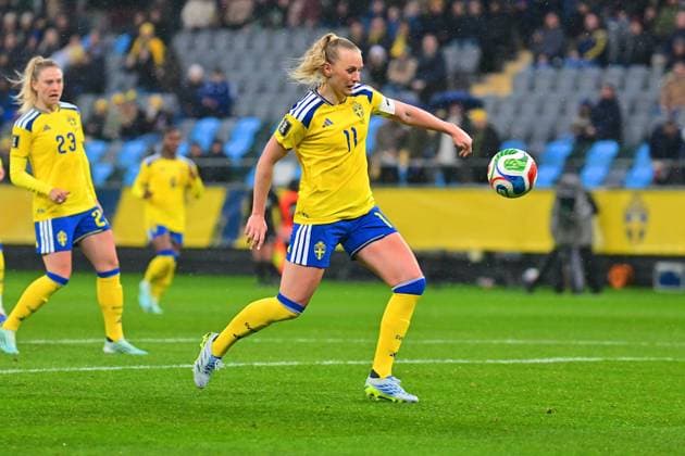 Gamla Ullevi GOTHENBURG, SWEDEN - APRIL 14: Stina Blackstenius of Sweden in the World Cup 2027 qualifier match between Sweden and Denmark at Gamla Ullevi on April 14, 2026 in Gothenburg, Sweden. (Peter Sonander SPP) Copyright: xx spp-en-PeSo-20260414_SPP_PeterSonander_5876