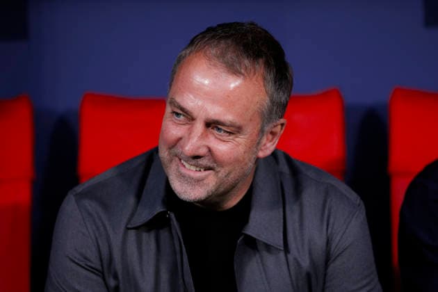 UEFA champions league - Atletico de Madrid vs FC Barcelona, Barca MADRID,SPAIN - 14 April:Head coach of Barcelona Hansi Flick during the UEFA Champions League 2025 26 Quarter-Final second Leg match between Atletico de Madrid and FC Barcelona at Riyadh Air Metropolitano Stadium. (Photo by Guille Martinez f22photo) Madrid Riyadh Air Metropolitano Stadium Spain Copyright: xGuillermoxMartinezx