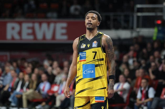 Elijah Hughes (MHP Riesen Ludwigsburg, 07), GER, FC Bayern Basketball vs. MHP Riesen Ludwigsburg, Basketball, easycredit Basketball Bundesliga, 13. Spieltag, Saison 2025 2026, 14.04.2026, GER, FC Bayern Basketball vs. MHP Riesen Ludwigsburg, Basketball, easycredit Basketball Bundesliga, 13. Spieltag, Saison 2025 2026, 14.04.2026 Muenchen Copyright: xEibner-Pressefoto JennixMaulx EP_JML
